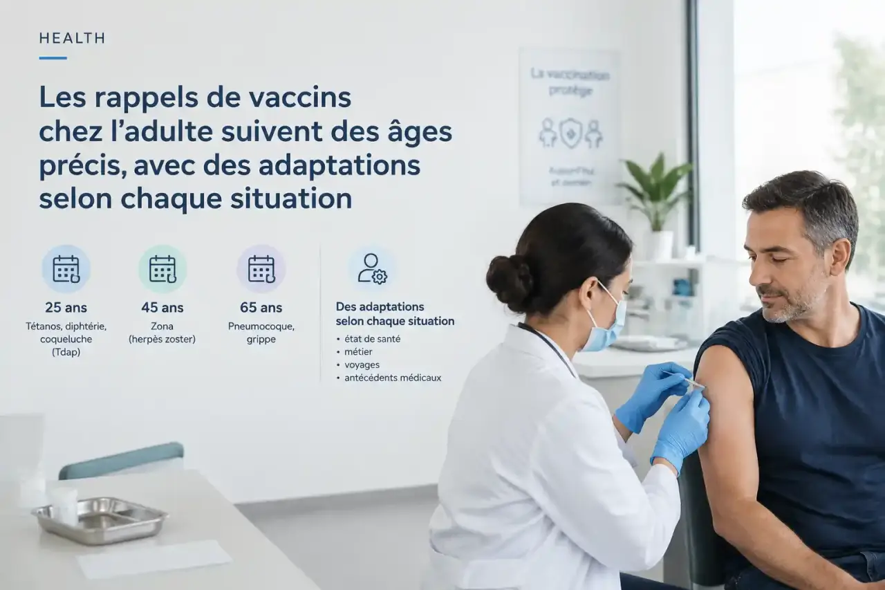 Les rappels de vaccins chez l’adulte suivent des âges précis, avec des adaptations selon chaque situation